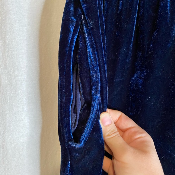 Vintage miss rana blue velvet pants - Picture 5 of 6
